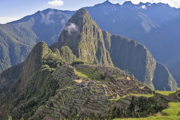 The Inca citadel of Machu Picchu with Huayna Picchu behind it The Inca citadel of Machu Picchu with Huayna Picchu behind it