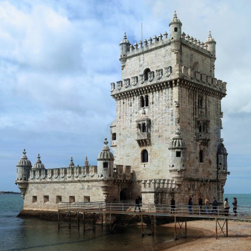 Belem Tower on the Tagus river waterfront in Lisbon Belem Tower on the Tagus river waterfront in Lisbon