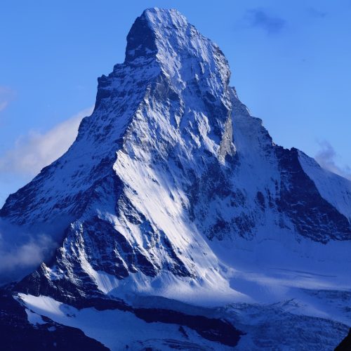 The Matterhorn peak reflected in an alpine lake near Zermatt The Matterhorn peak reflected in an alpine lake near Zermatt